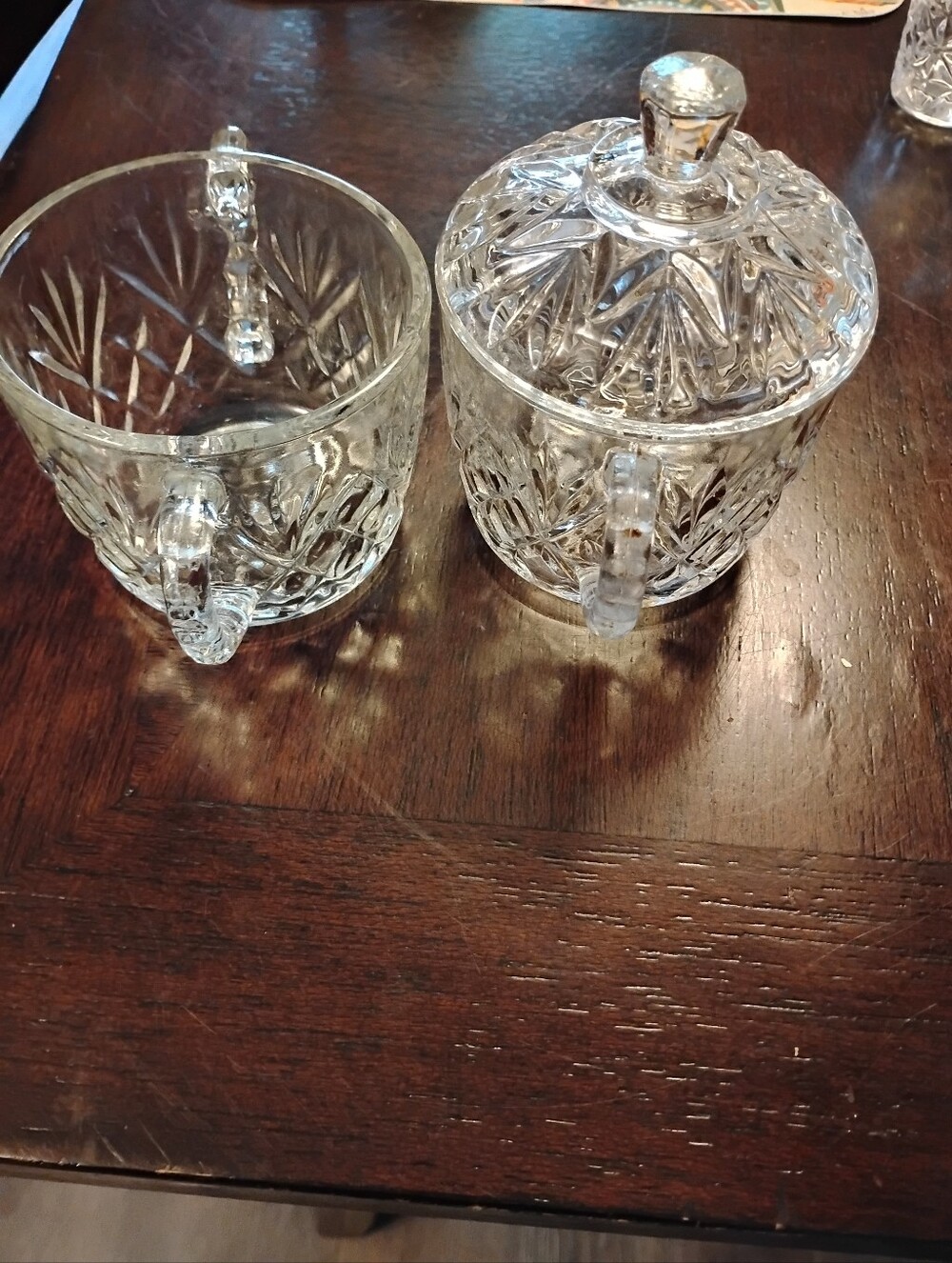 2 Anchor Hocking Sugar Bowls And Toothpick Holder See Description
